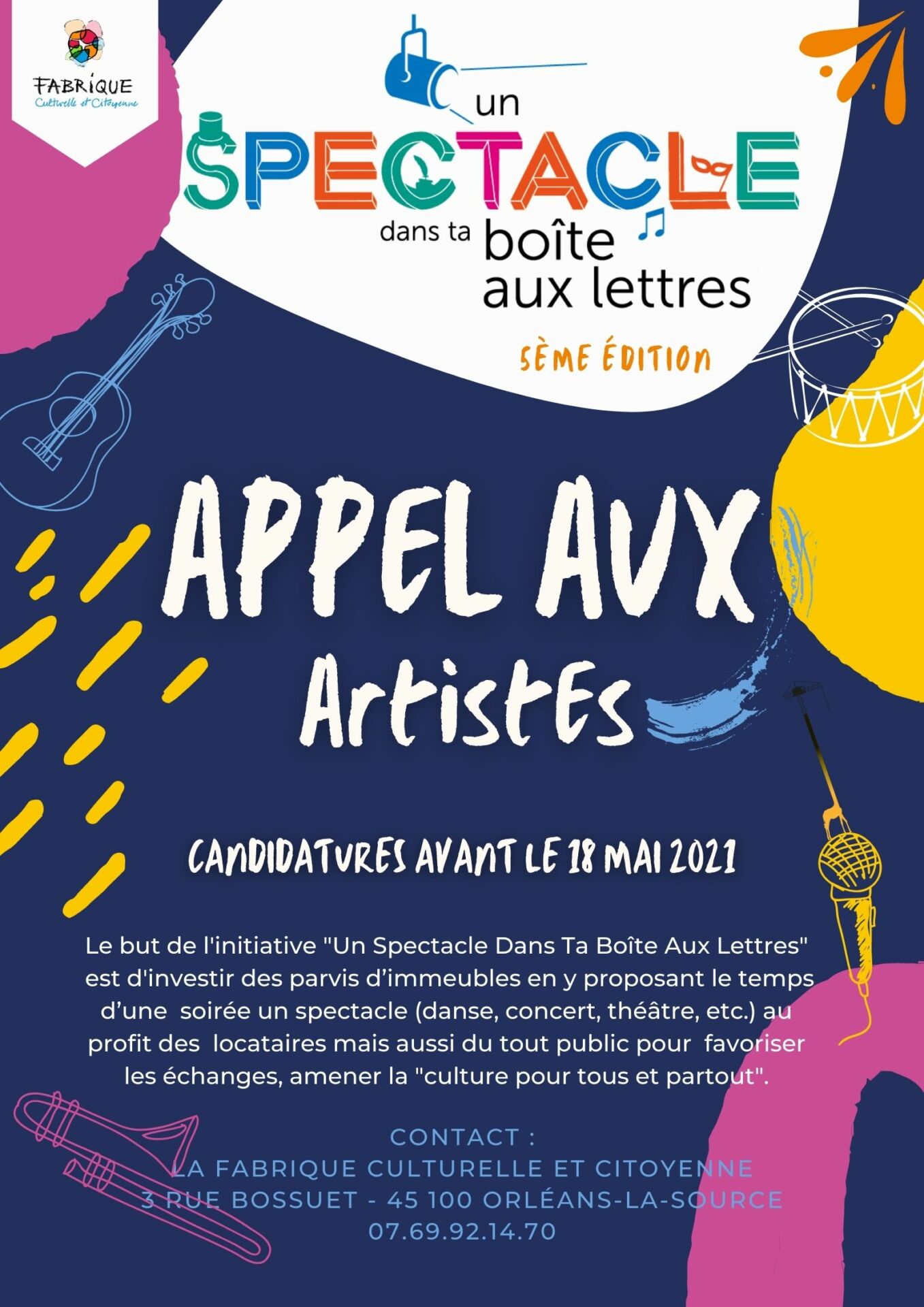 [Appel à candidatures d'artistes] "Un spectacle dans ta boîte aux